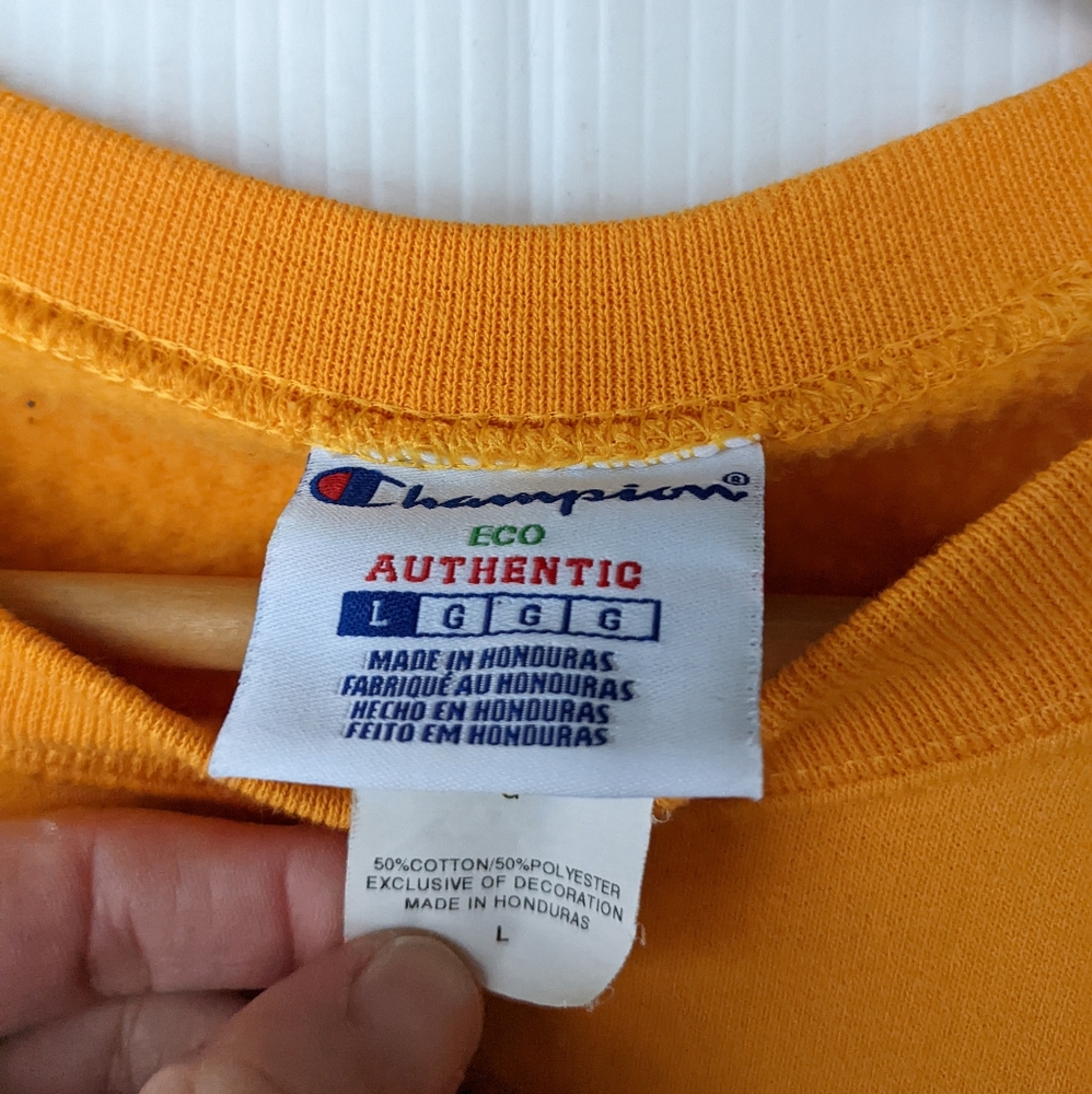 Champion St. Edward Goldenrod Yellow Crewneck Pull-Over Sweatshirt View 3